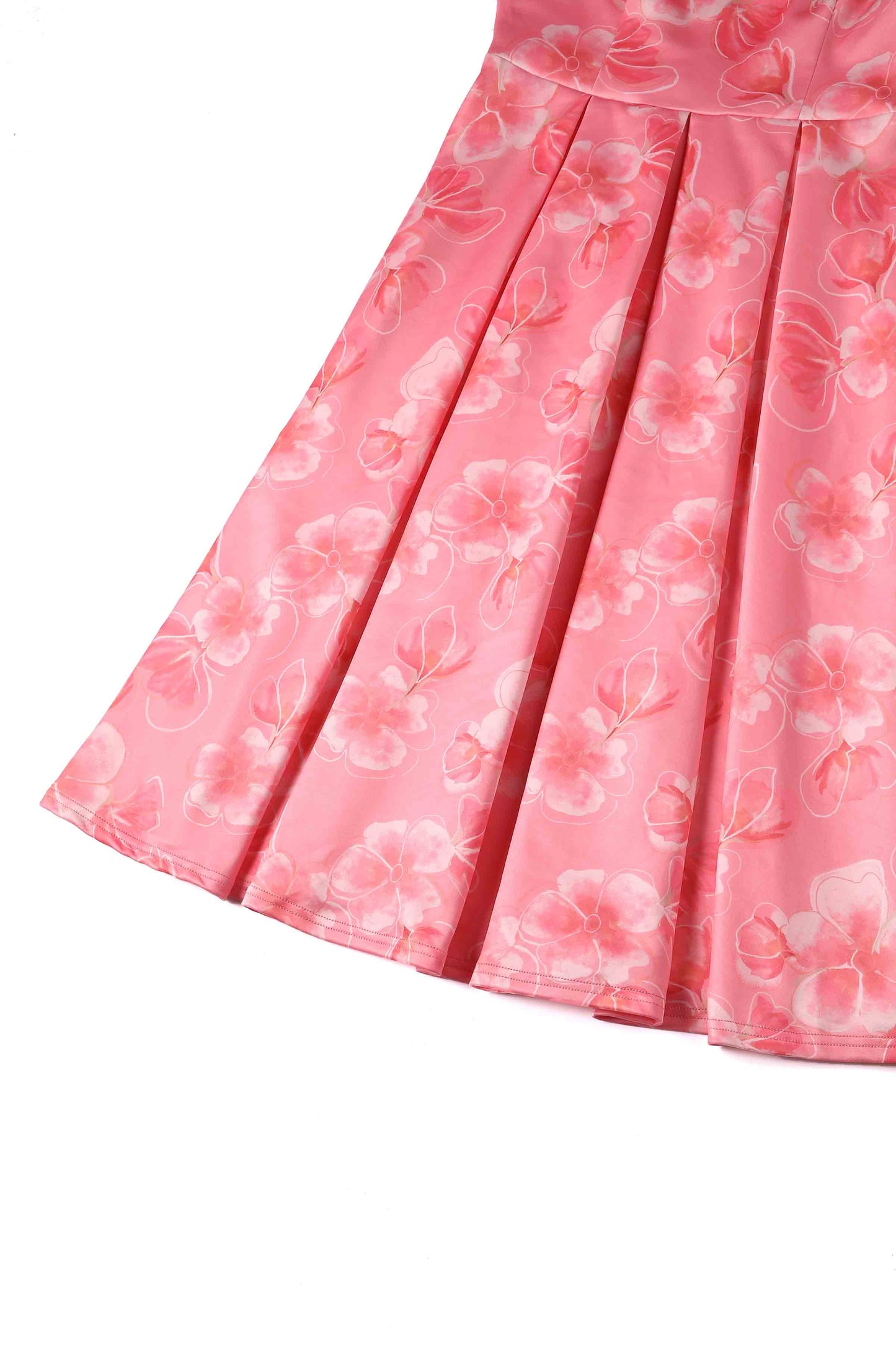 Lily Pink Floral Off Shoulder Circle Dress