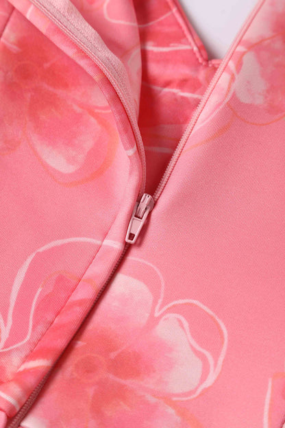 Lily Pink Floral Off Shoulder Circle Dress