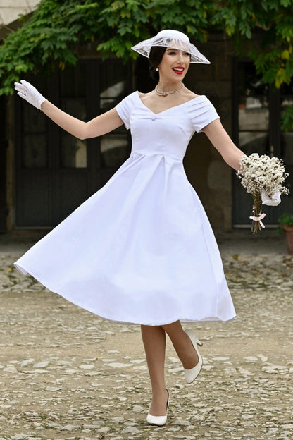 Lily White Off Shoulder Midi Dress