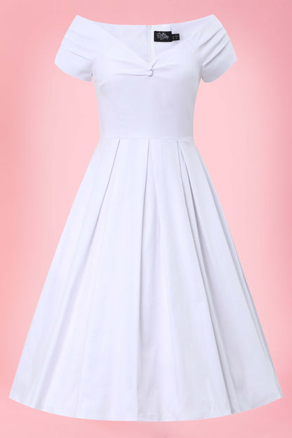 Lily White Off Shoulder Midi Dress