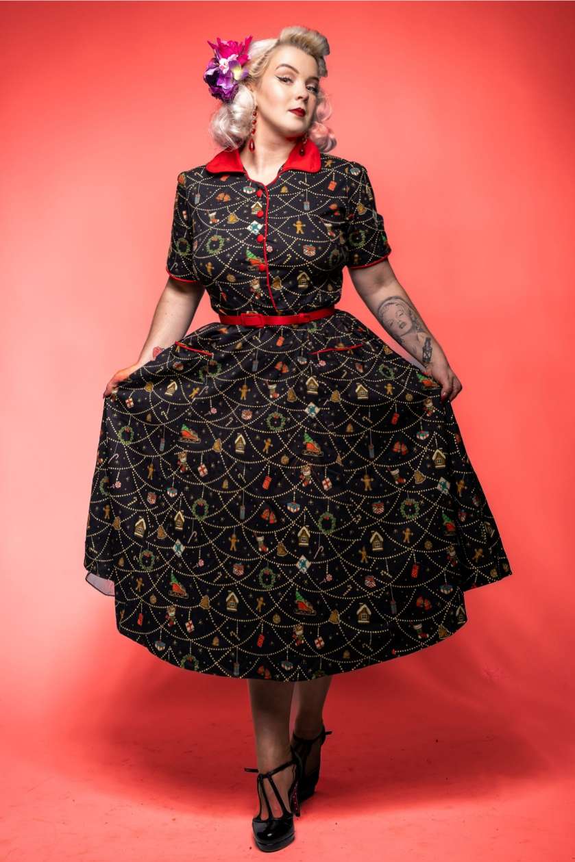 Mabel Christmas Ornament Shirt Dress