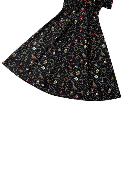 Mabel Christmas Ornament Shirt Dress