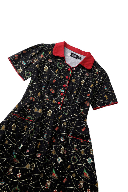 Mabel Christmas Ornament Shirt Dress