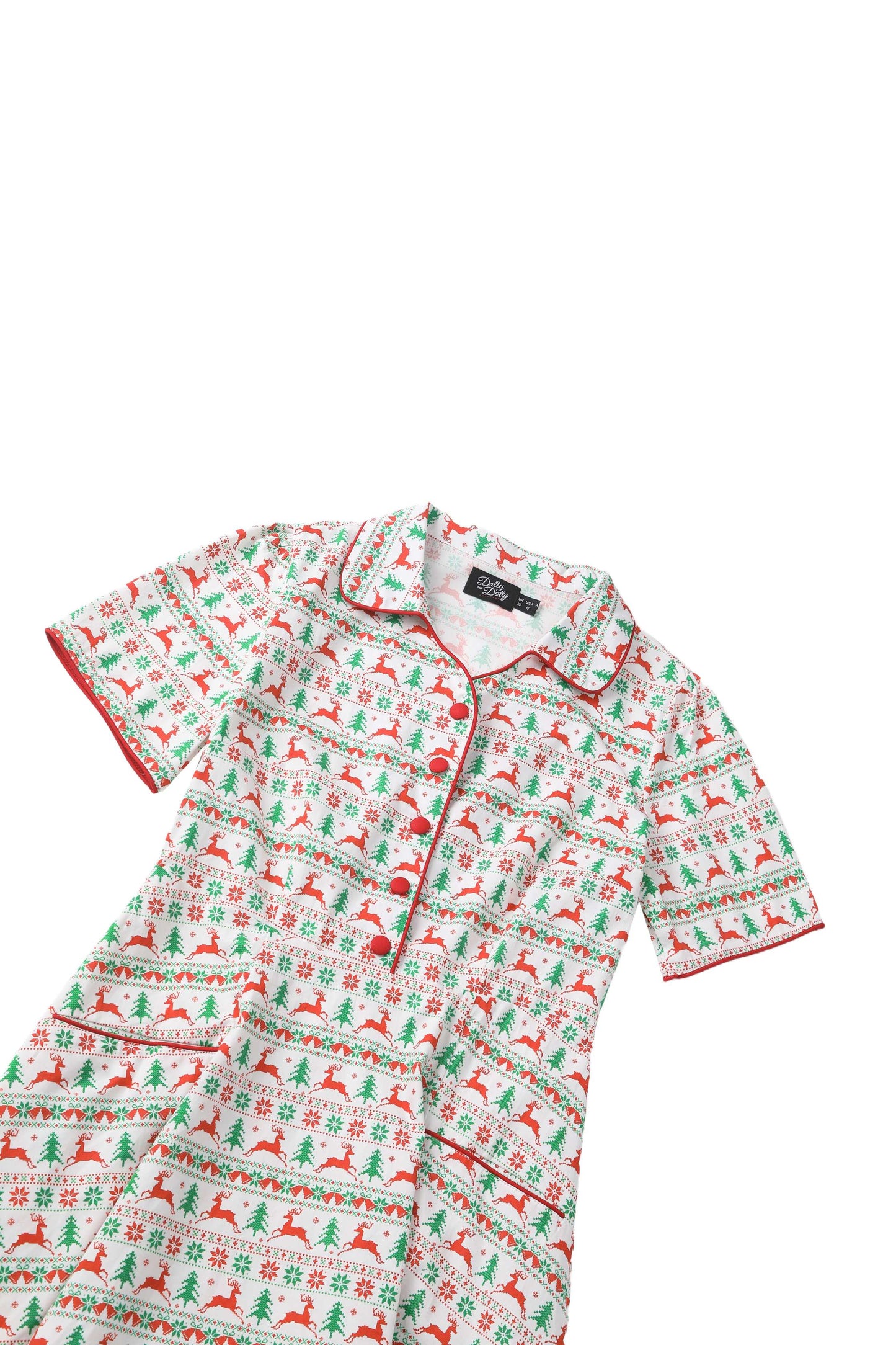 Mabel Christmas Reindeer Shirt Dress