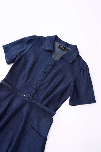 Mabel Denim Midi Shirt Dress