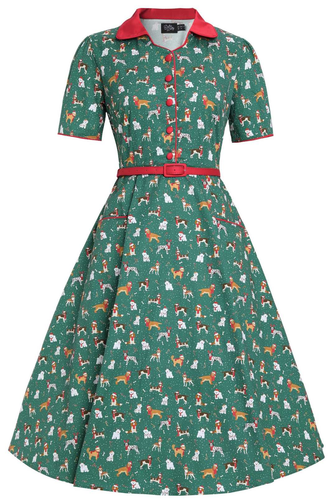 Mabel Dog At Christmas Shirt Dress