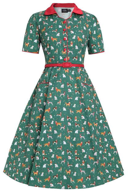Mabel Dog At Christmas Shirt Dress