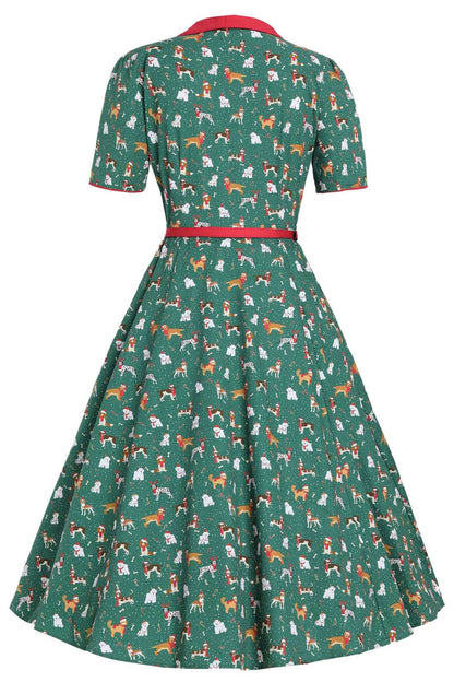 Mabel Dog At Christmas Shirt Dress