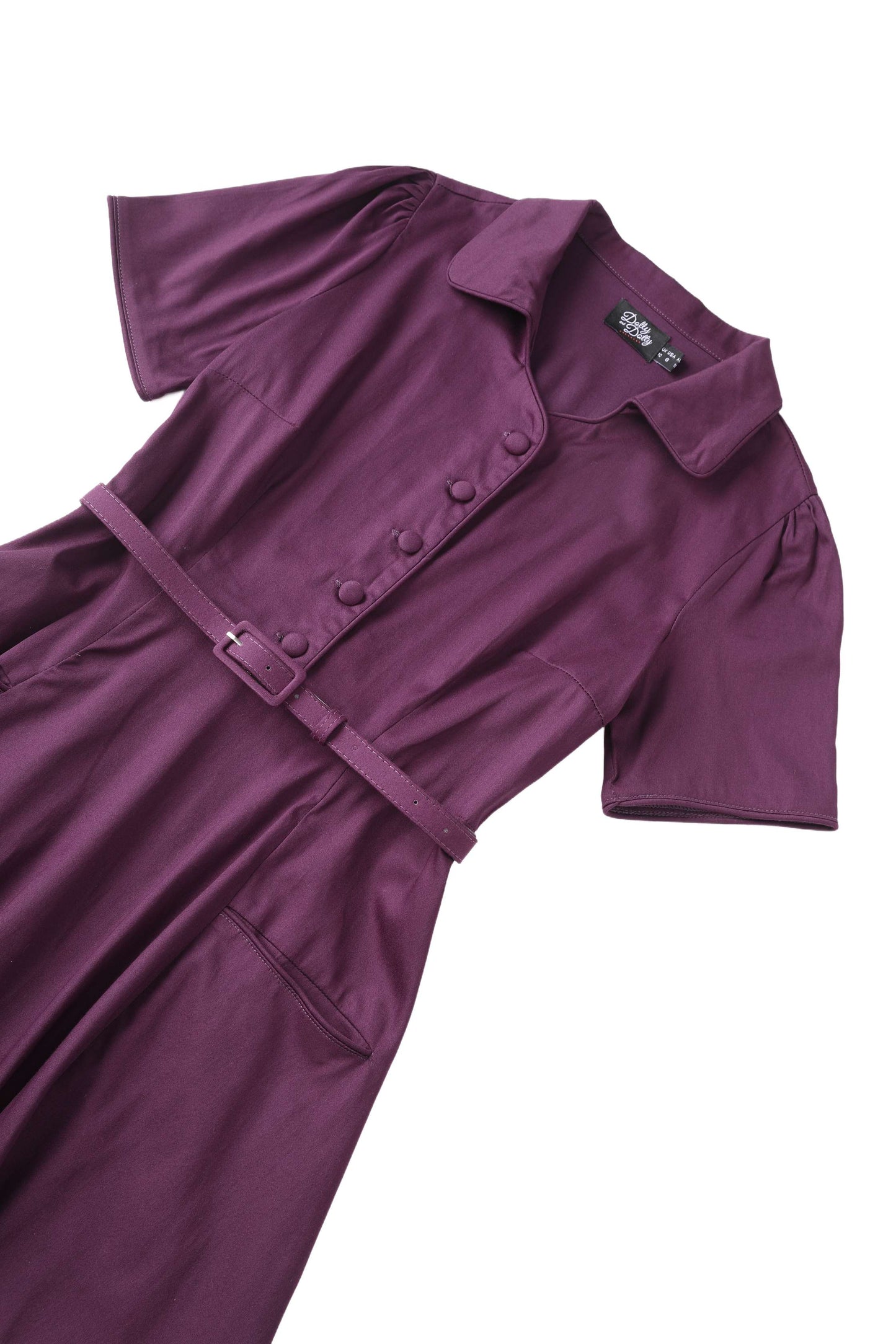 Mabel Purple Midi Shirt Dress