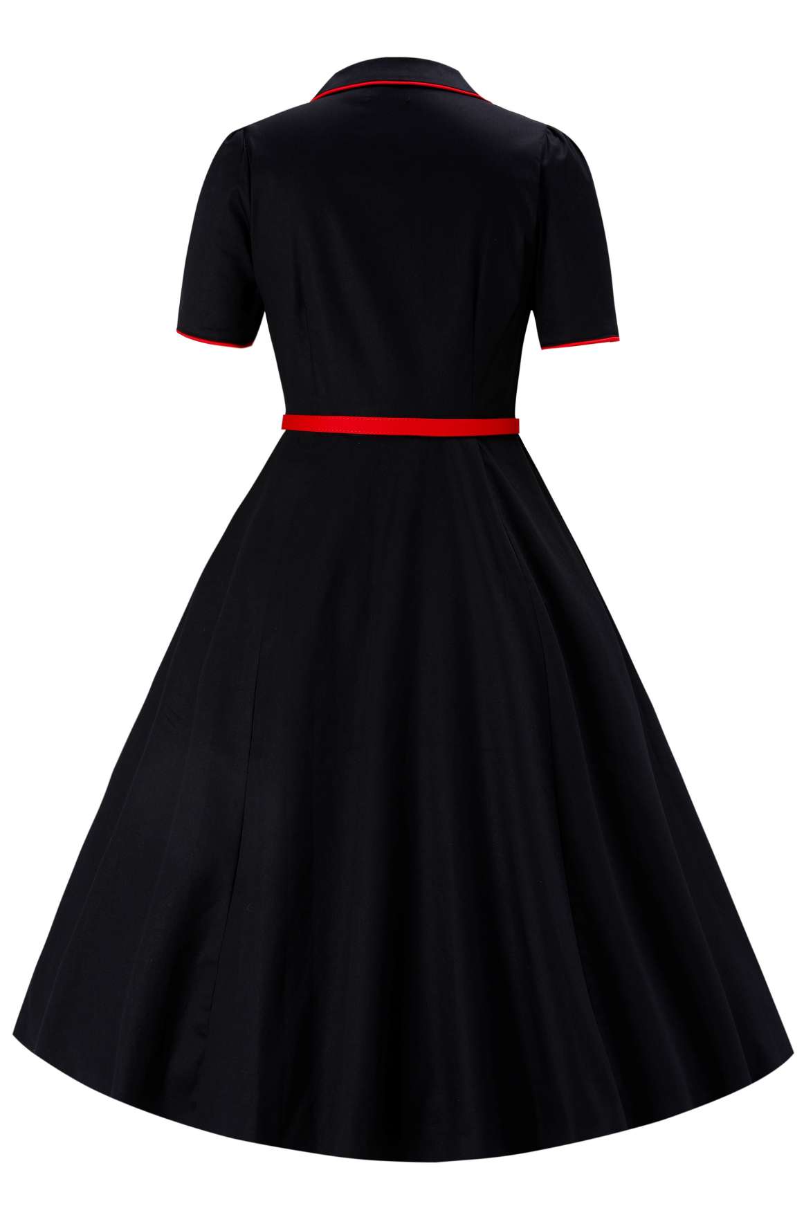 Mabel Rockabilly Midi Shirt Dress With Cherry Embroidery