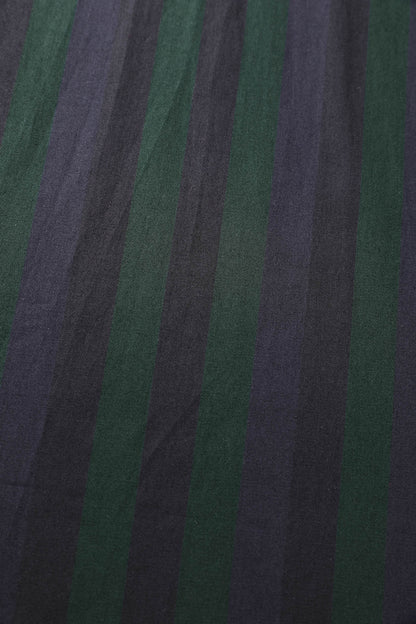 Mabel Rockabilly Striped Shirt Dress In Dark Green