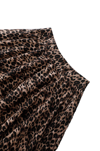 Maisie Leopard Print Full Circle Midi Skirt