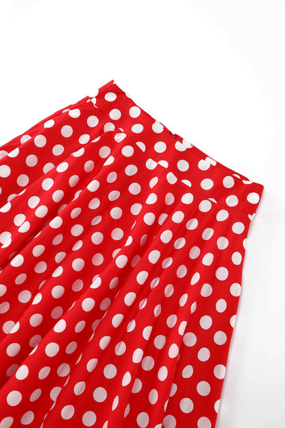 Maisie Red Polka Dot Full Circle Midi Skirt