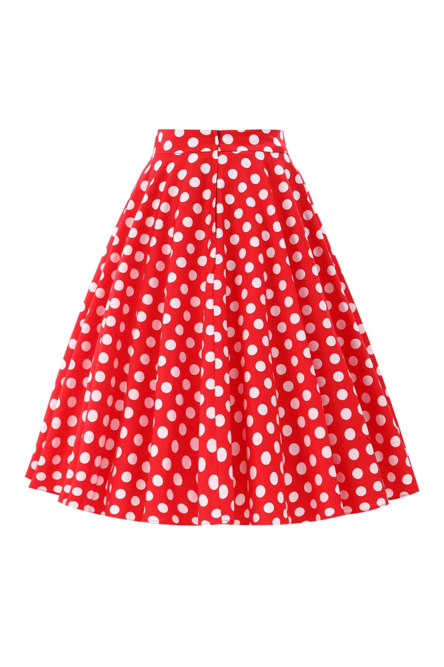 Maisie Red Polka Dot Full Circle Midi Skirt