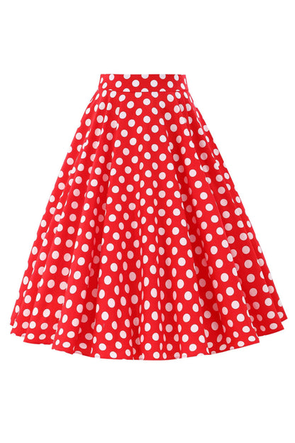 Maisie Red Polka Dot Full Circle Midi Skirt