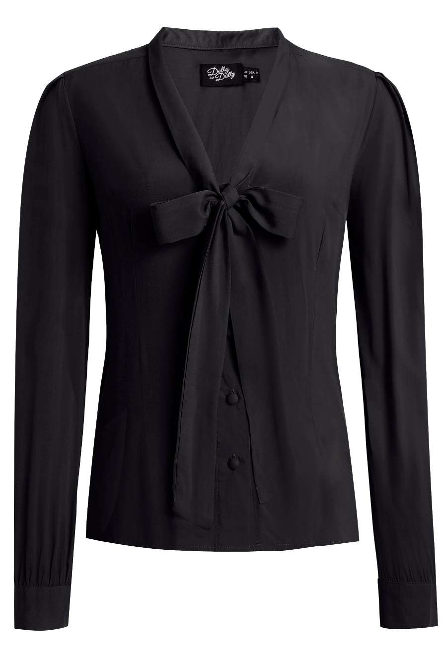 Margaret Long Sleeved Blouse In Black