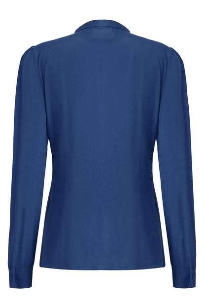 Margaret Long Sleeved Blouse In Royal Blue