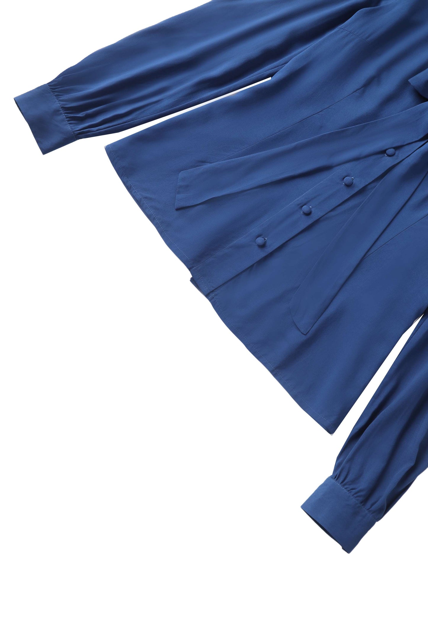 Margaret Long Sleeved Blouse In Royal Blue
