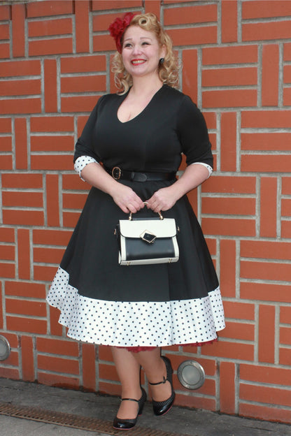 Maria Black Circle Dress With Polka Dots