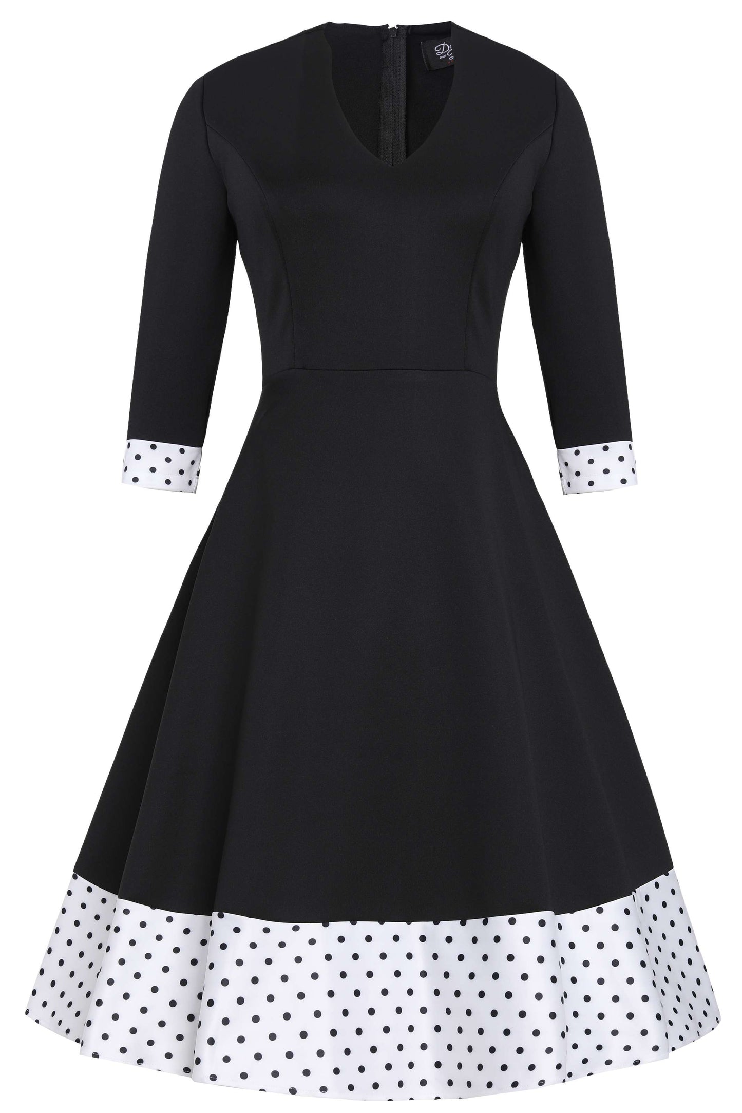 Maria Black Circle Dress With Polka Dots