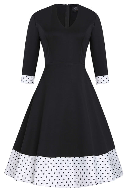 Maria Black Circle Dress With Polka Dots