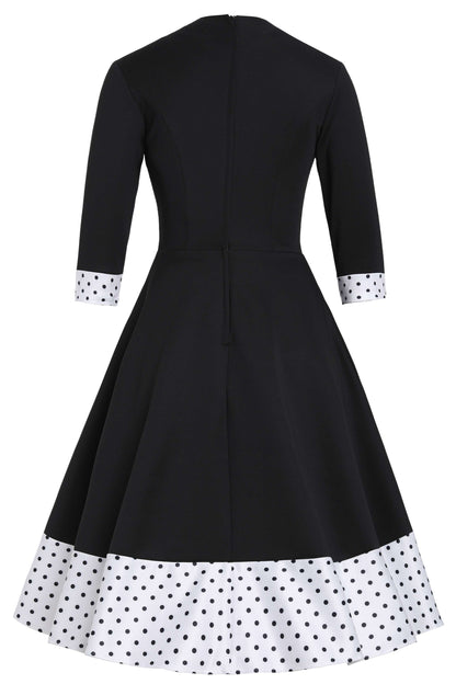 Maria Black Circle Dress With Polka Dots