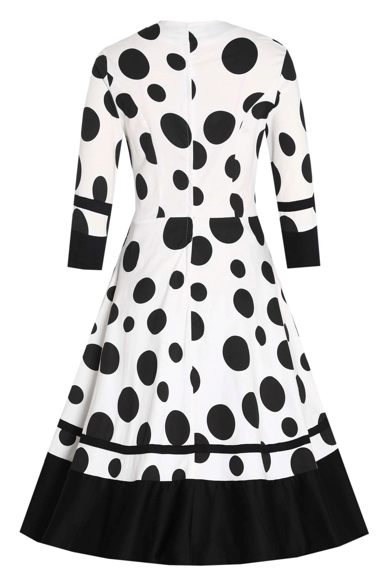 Maria White Circle Dress With Polka Dots