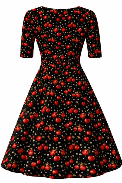 Matilda Rockabilly Cherry Wrap Dress
