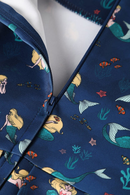 Amanda Mermaid Dark Blue Flared Dress