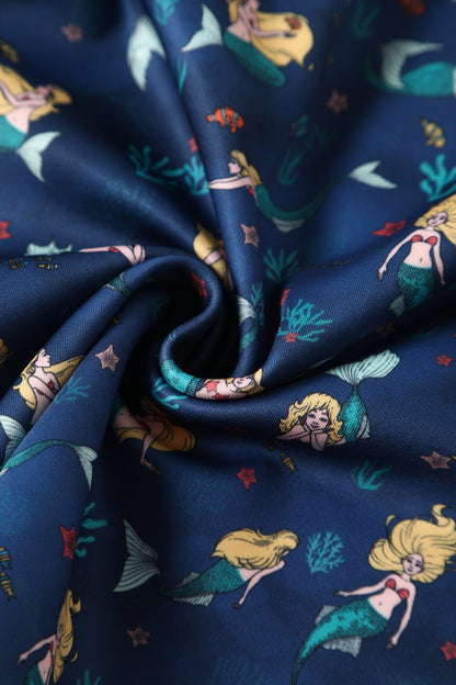 Amanda Mermaid Dark Blue Flared Dress