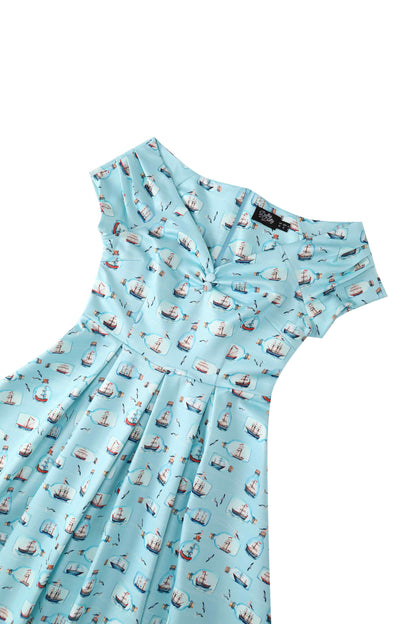 Lily Message In A Bottle Off Shoulder Dress