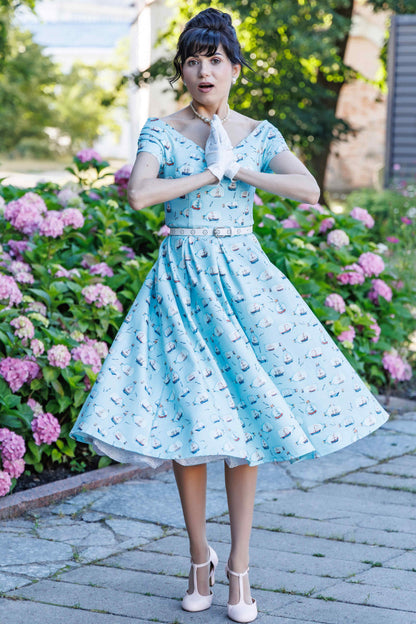 Lily Message In A Bottle Off Shoulder Dress