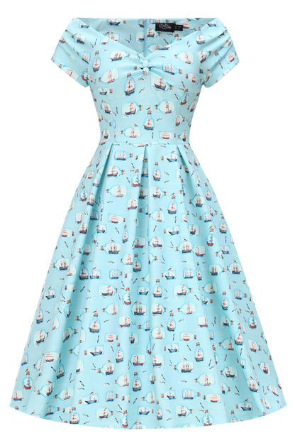 Lily Message In A Bottle Off Shoulder Dress