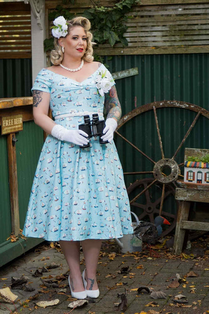 Lily Message In A Bottle Off Shoulder Dress