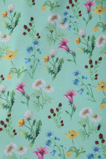 Matilda Mint Floral Wrap Dress