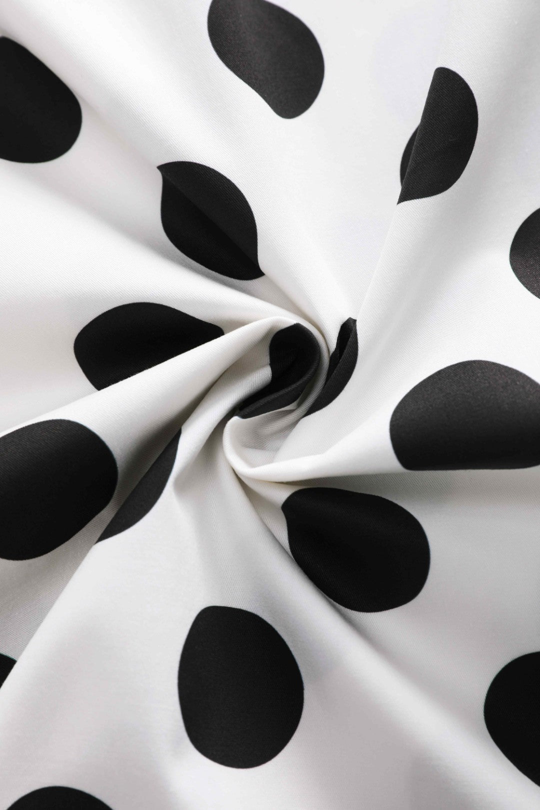 Maisie Polka Dot Full Circle Midi Skirt in White/Black