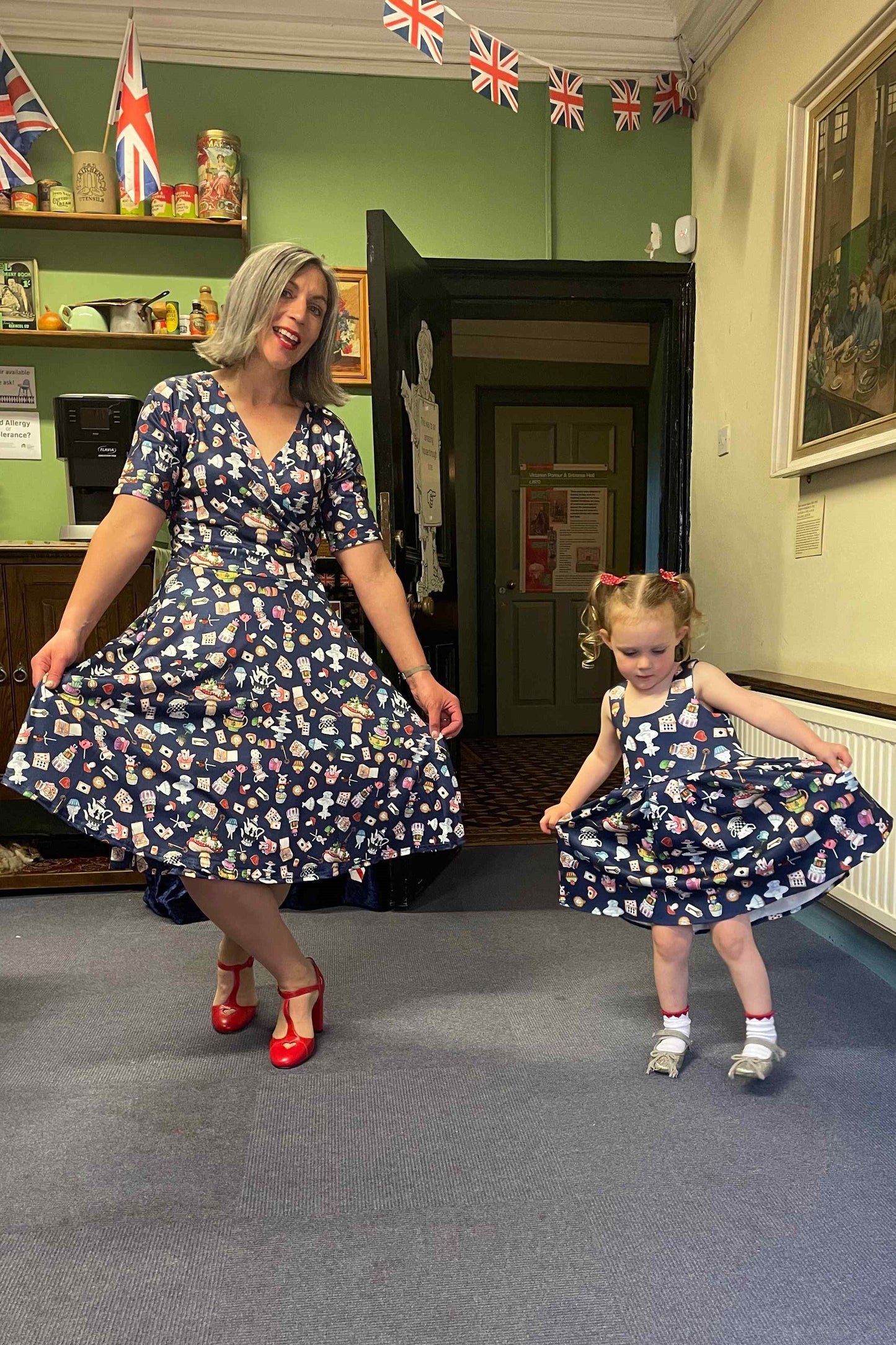 Matilda Navy Blue Wonderland Wrap Dress