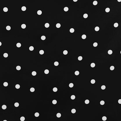 Lily Off Shoulder 50s Polka Dot Evening Dress in Black-White