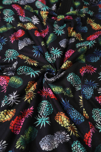 Lilian Off Shoulder Black Pineapple Top