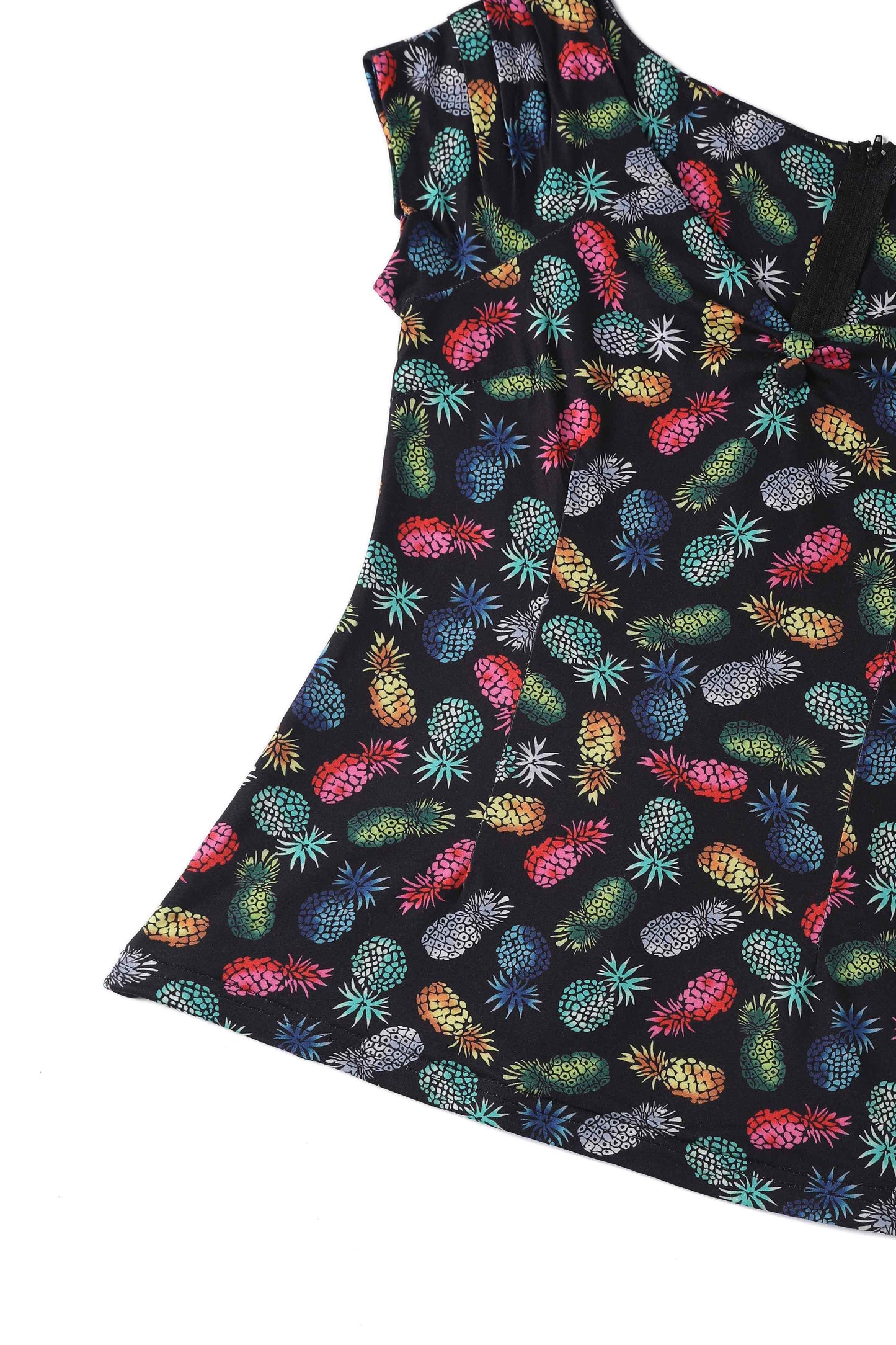 Lilian Off Shoulder Black Pineapple Top