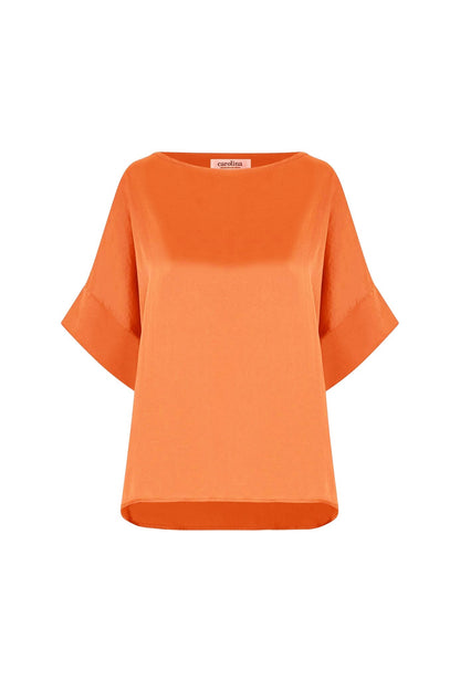 Bianca Short Sleeve Top Orange
