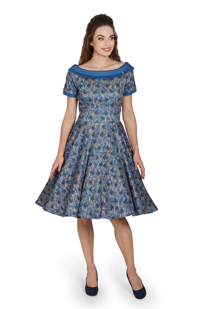 Darlene Peacock Feather Swing Dress