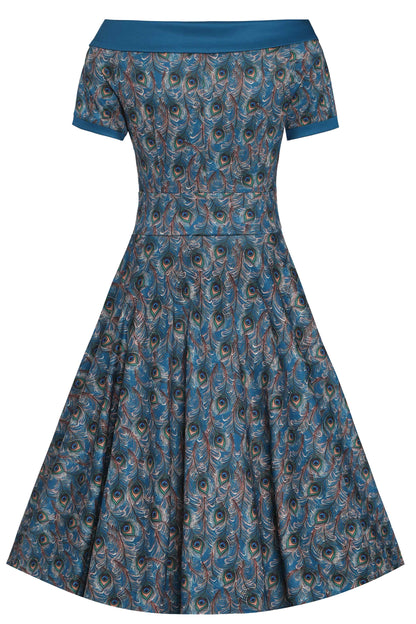 Darlene Peacock Feather Swing Dress
