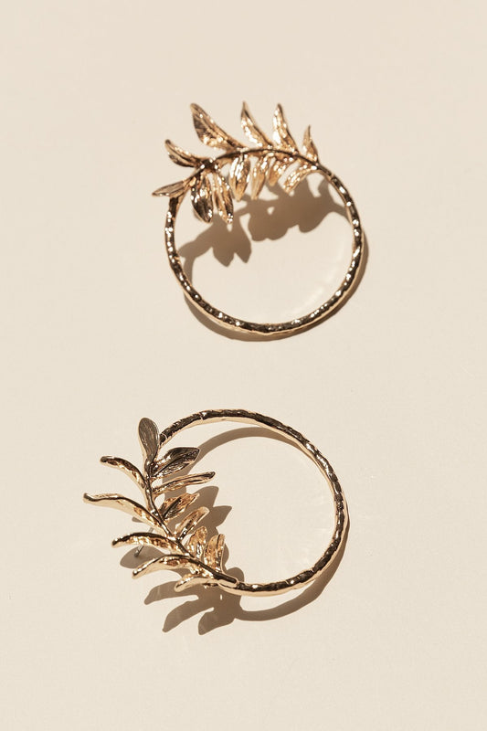 Pendientes Aro Leaf Boho · Rivera ·