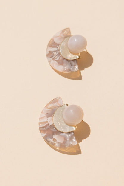Pendientes Dama Taupe · Hamptons ·