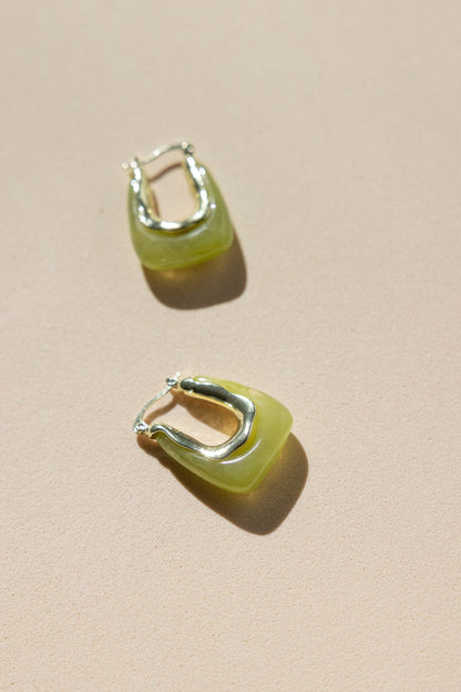 Pendientes Glossy Diana Lime