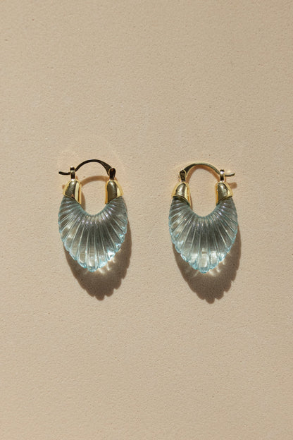 Pendientes Glossy Shell Aqua · Wisteria ·