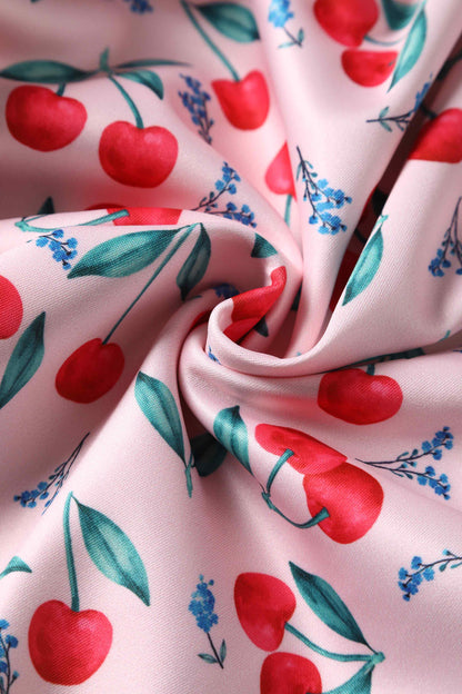 Amanda Pink Cherry Flared Dress