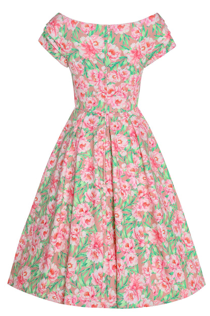 Lily Pink Floral Off Shoulder Dress