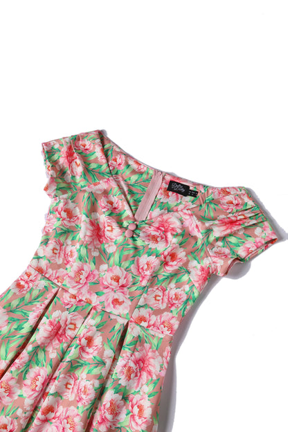Lily Pink Floral Off Shoulder Dress